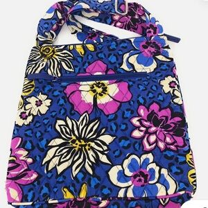 Vera Bradley New Without Tags! Hipster Blue Floral Shoulder Bag!So Fun!